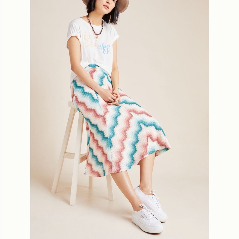 Maeve chevron sweater skirt